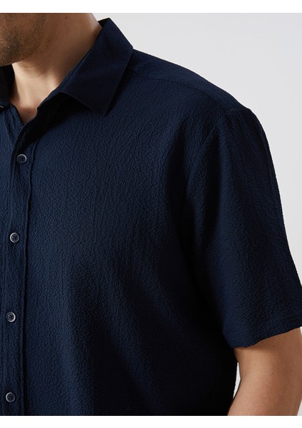 Yeni Sezon Regular Fit Kisa Kollu Erkek Gomlek - S5EC58Z8