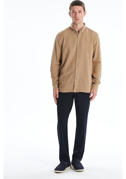 Yeni Sezon Slim Fit Uzun Kollu Armurlu Erkek Gomlek - S55717Z8 fiyatları