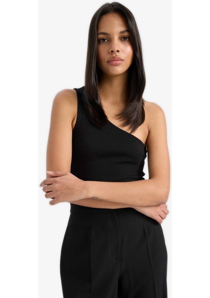 Yeni Sezon Slim Fit Dar Kesim Tek Omuzlu Fitilli Kaşkorse Atlet modelleri