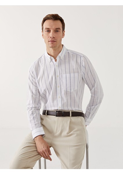 Yeni Sezon Regular Fit Poplin Erkek Gomlek - S56893Z8