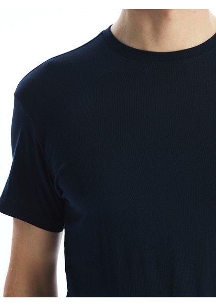 Yeni Sezon Bisiklet Yaka Kisa Kollu Erkek Pijama Ust - S50464Z8