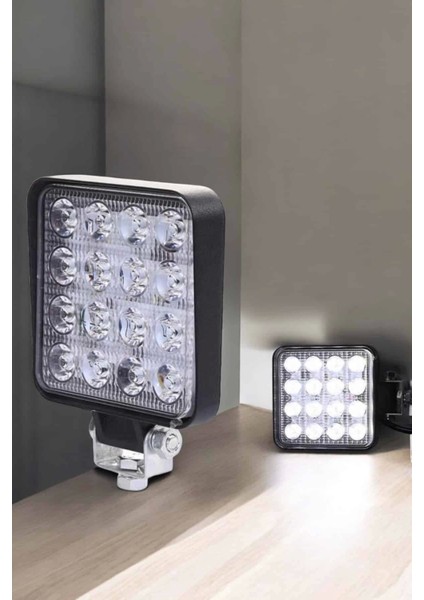 Tepe Lambası Çalışma Lambası Sis Lambası 16 LED Beyaz LED Işık