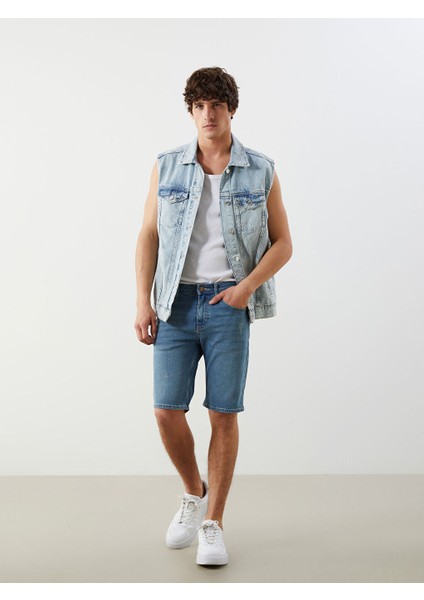 Yeni Sezon Skinny Fit Erkek Jean Sort - S5K986Z8