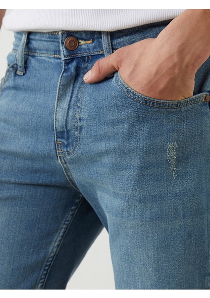 Yeni Sezon Skinny Fit Erkek Jean Sort - S5K986Z8