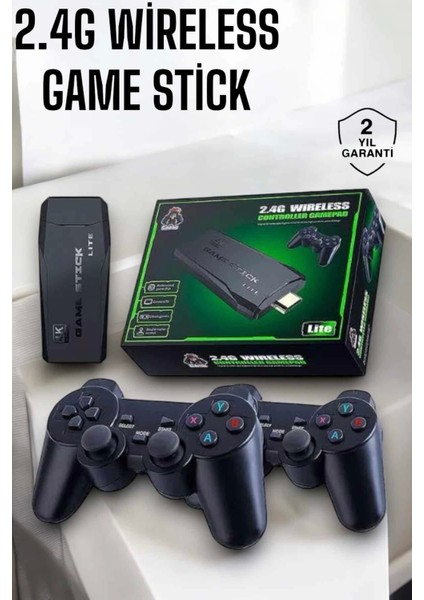 Atari Oyun Konsolu 2000 Oyunlu Game Stick 2.4g Wireless