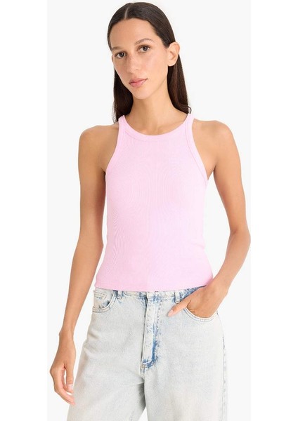Yeni Sezon Slim Fit Dar Kesim Halter Yaka Fitilli Kaşkorse Atlet fırsatları