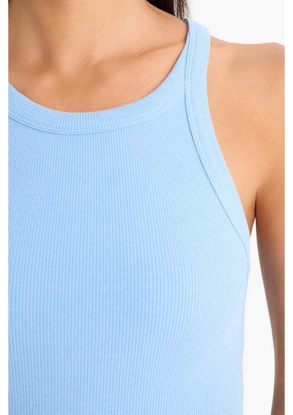 Yeni Sezon Slim Fit Dar Kesim Halter Yaka Fitilli Kaşkorse Atlet indirimleri