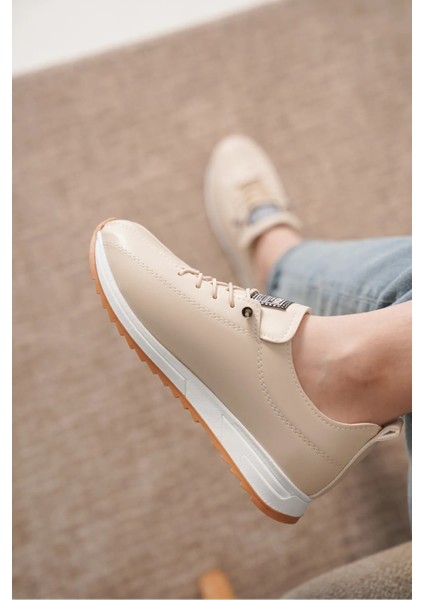 Kadın Lastik Bağcıklı Ortopedik Taban Sneaker Spor Ayakkabı fiyatları