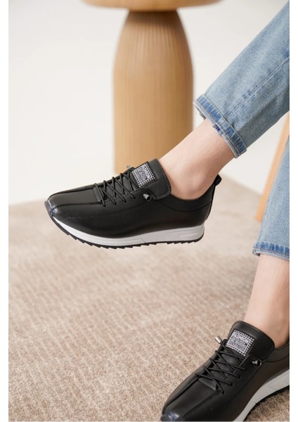 Kadın Lastik Bağcıklı Ortopedik Taban Sneaker Spor Ayakkabı fırsatları