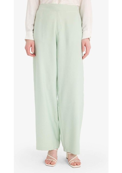 Yeni Sezon wide Leg Basic Düz Geniş Paça Pantolon