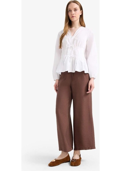 Yeni Sezon Regular Fit Cep Detaylı Geniş Paça Pantolon modelleri