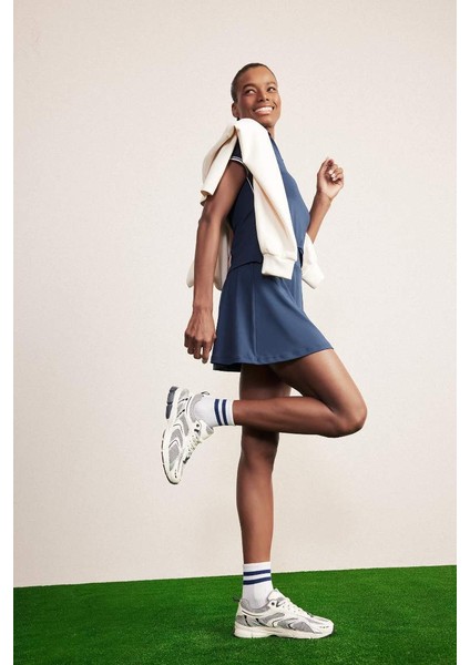 Yeni Sezon Defactofit Standart Fit Pileli Içi Taytlı Mini Tenis Eteği modelleri
