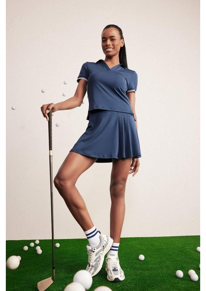 Yeni Sezon Defactofit Standart Fit Pileli Içi Taytlı Mini Tenis Eteği fırsatları