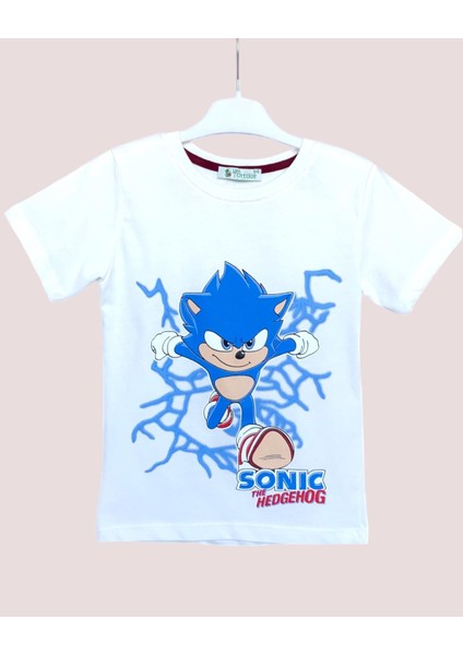Erkek Çocuk Sonic Baskılı Yazlık Tişört