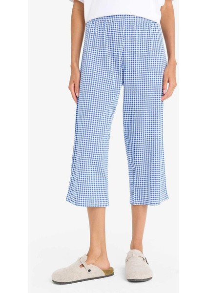 Yeni Sezon Pijama Takımı Regular Fit Kısa Kollu Baskılı Üst Esnek Belli Kapri Alt-Fall In Love indirimleri