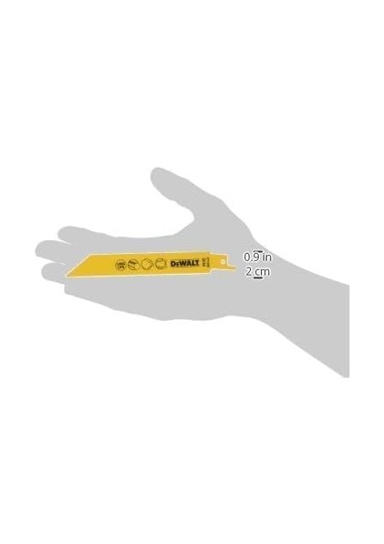 DT2385 Tılkı Kuyruğu Testere, Sarı, 5 Adet