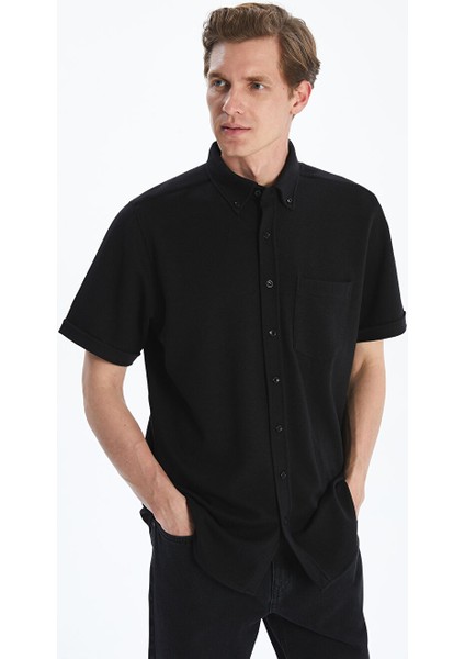 Yeni Sezon Regular Fit Kisa Kollu Erkek Gomlek - S5JO85Z8