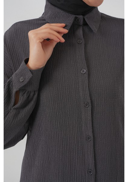 T5858 Örme Tesettür Ikili Takım - Antrasit indirimleri