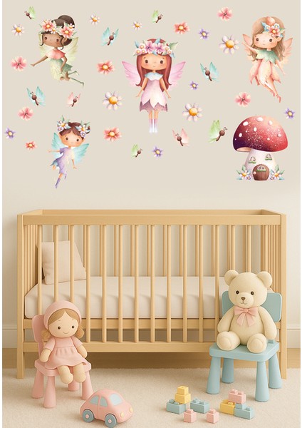 🌸 Peri Masalı Duvar Sticker Seti 🌸