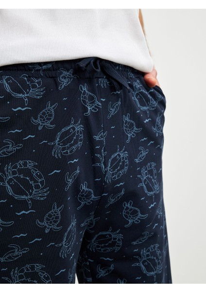 Yeni Sezon Standart Kalip Erkek Pijama Alt Sort - S59147Z8