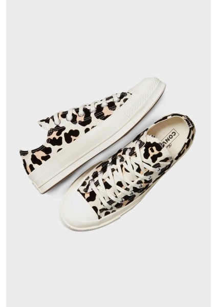 Chuck All Star Logolu Leopar Desenli Sneaker Ayakkabı Bayan Ayakkabı A14946C 286