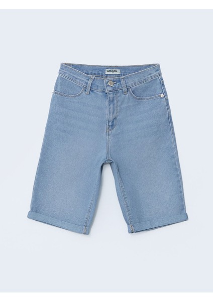 Yeni Sezon Dar Fit Kadin Jean Sort - S5DN09Z8
