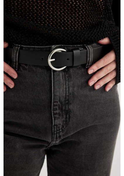 Yeni Sezon Kadın Oval Toka Suni Deri Jean Kemeri fırsatları