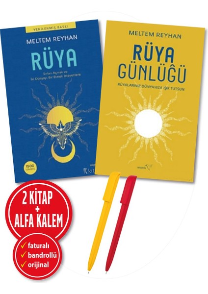 Alfa Kalem+ Meltem Reyhan 2 Kitap(Rüya+Rüya Günlüğü) Kişisel Gelişim Yeni Müptela Yayınevi