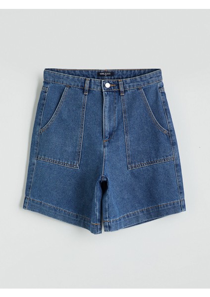 Yeni Sezon Bermuda Fit Kadin Jean Sort - S5GP88Z8