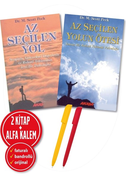 Alfa Kalem+ Scott Peck 2 Kitap(Az Seçilen Yol+Sınır+Az Seçilen Yolun Ötesi) Kişisel Gelişim Yeni