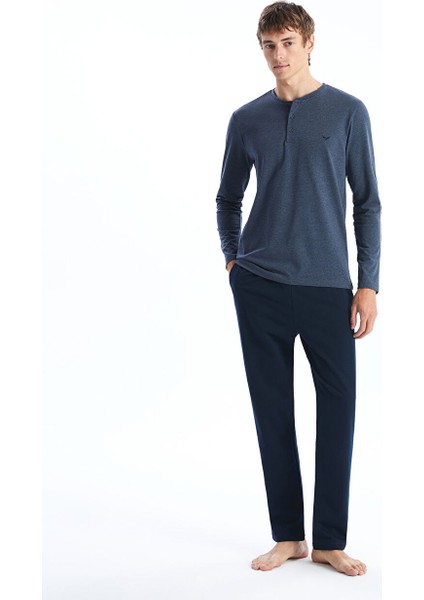 Yeni Sezon Standart Kalip Erkek Pijama Takimi - S5LM67Z8