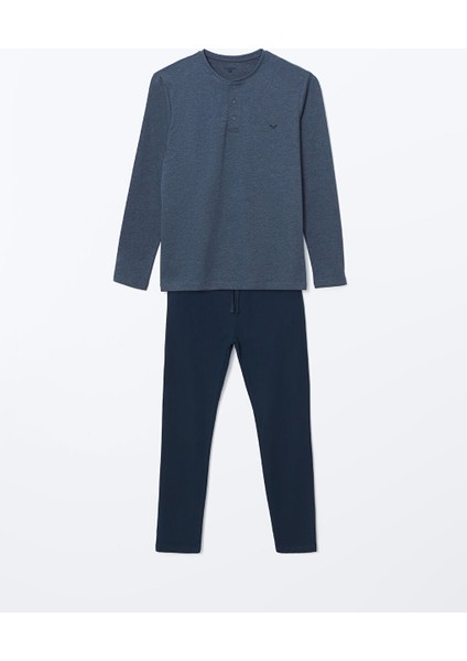Yeni Sezon Standart Kalip Erkek Pijama Takimi - S5LM67Z8