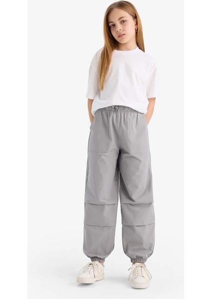 Yeni Sezon Kız Çocuk Paraşüt Jogger Paça Pantolon