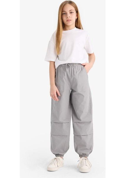 Yeni Sezon Kız Çocuk Paraşüt Jogger Paça Pantolon