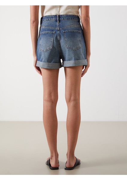 Yeni Sezon Standart Fit Kadin Jean Sort - S5GP94Z8