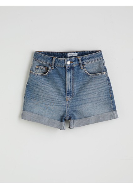 Yeni Sezon Standart Fit Kadin Jean Sort - S5GP94Z8
