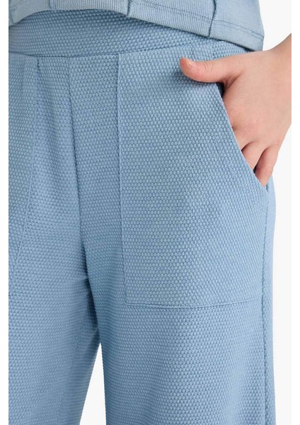 Yeni Sezon Kız Çocuk Wide Leg Geniş Bol Paça Beli Lastikli Eşofman Altı indirimleri