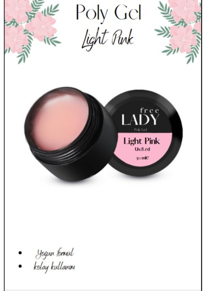 Protez Tırnak Polygel 15ML Light Pink-Açık Pembe Uv/led