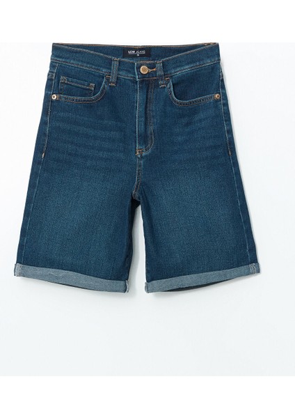 Yeni Sezon Bermuda Fit Kadin Jean Sort - S5JF46Z8