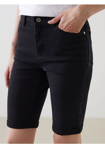 Yeni Sezon Bermuda Fit Kadin Jean Sort - S5DN08Z8
