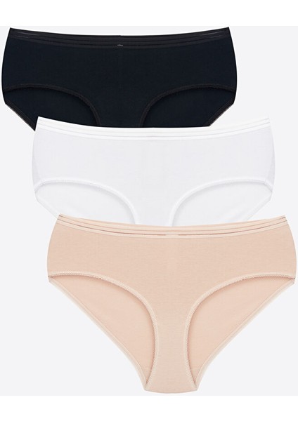 Yeni Sezon Duz Hipster Kulot 3'lu Paket - S45457Z8