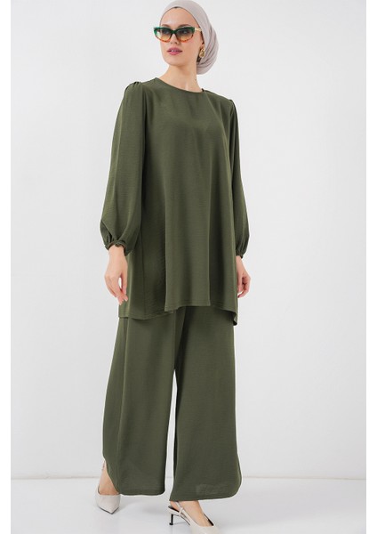 Ayrobin Tunik Pantolon Alt Üst Takım 6712 - Haki