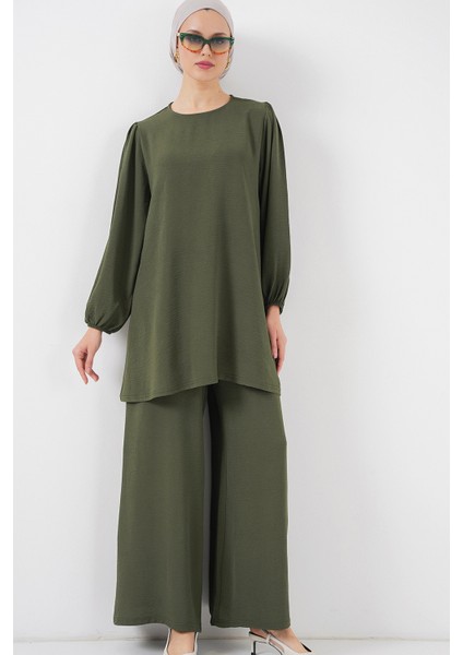 Ayrobin Tunik Pantolon Alt Üst Takım 6712 - Haki