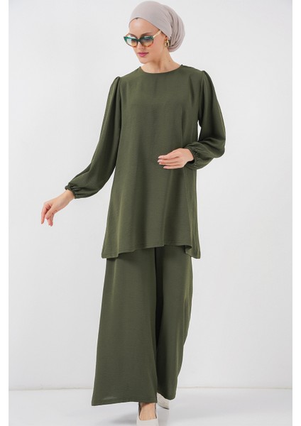 Ayrobin Tunik Pantolon Alt Üst Takım 6712 - Haki