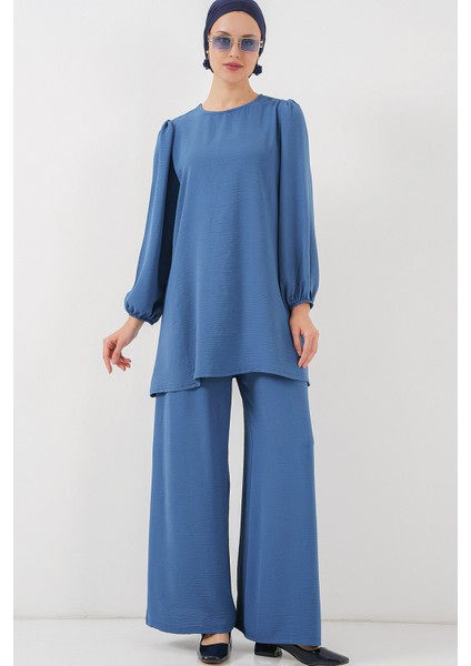Ayrobin Tunik Pantolon Alt Üst Takım 6712 - Indigo fırsatları