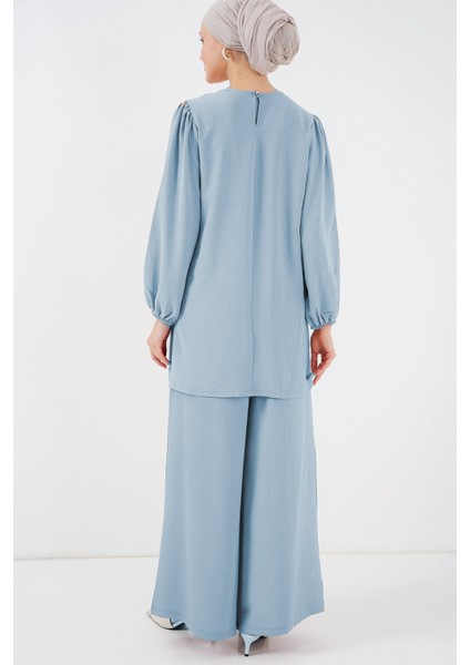Ayrobin Tunik Pantolon Alt Üst Takım 6712 - Açık Mavi