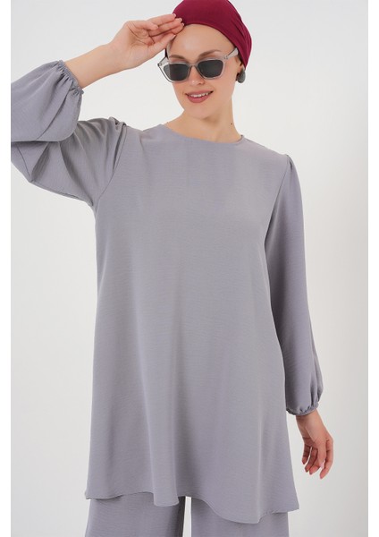 Ayrobin Tunik Pantolon Alt Üst Takım 6712 - Gri