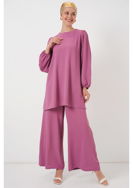 Ayrobin Tunik Pantolon Alt Üst Takım 6712 - Koyu Lila