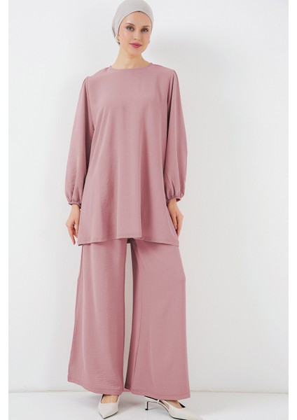 Ayrobin Tunik Pantolon Alt Üst Takım 6712 - Pudra