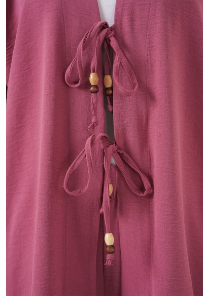 Kadın Ayrobin Kimono Pantolon Ikili Takım 6739 - Gül Kurusu
